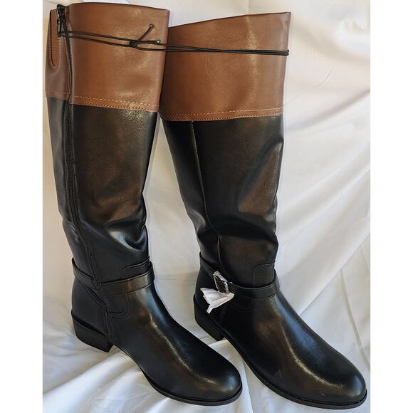 St. John's Bay Womens Danwood Block Heel Riding Boots - Picture 3 of 7